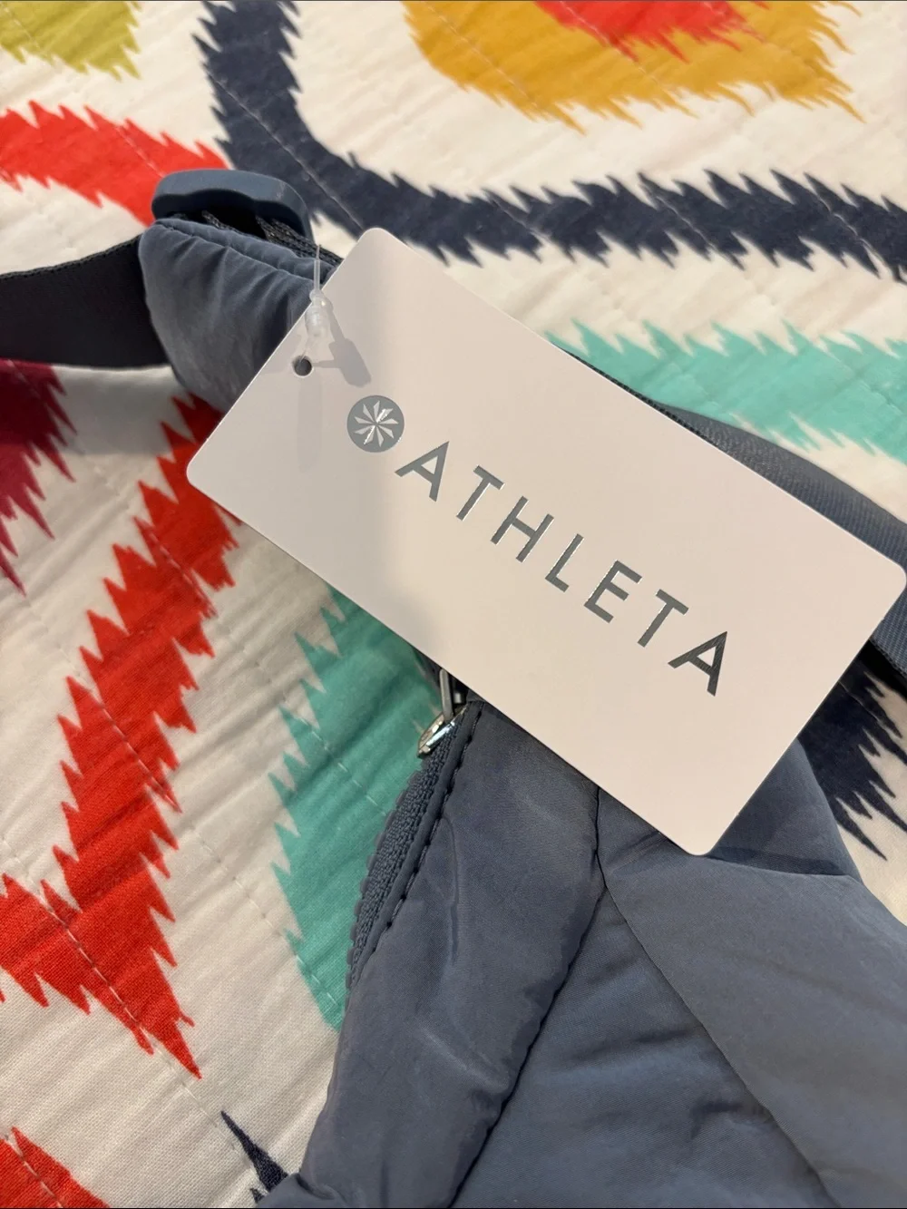 Athleta Slate Gray Quilted Shoulder Bag